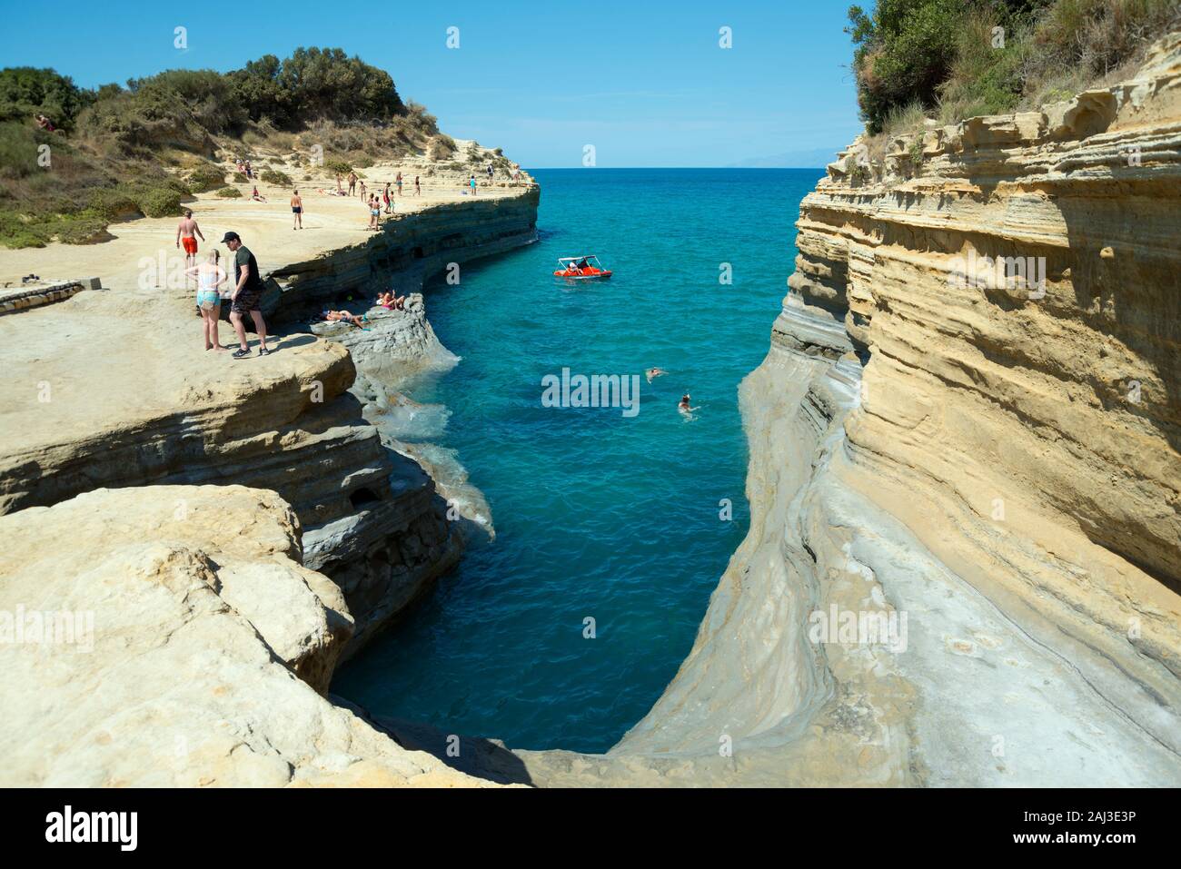 Canal d'Amour, Sidari, Korfu, Griechenland/Kerkyra, Sidarion Stockfoto