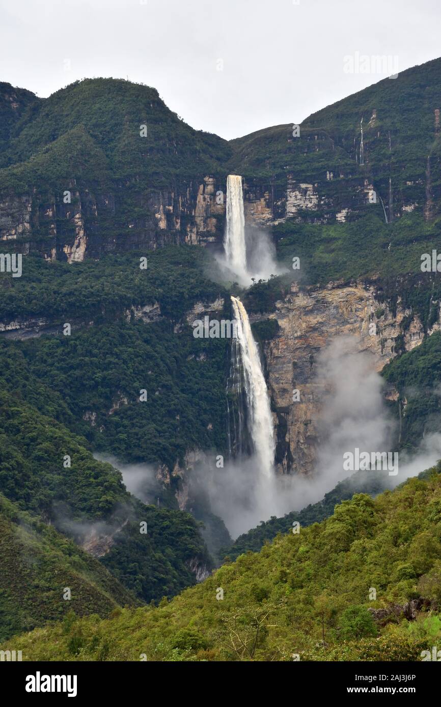 Gogta Wasserfall Peru amazonas Peru Stockfoto