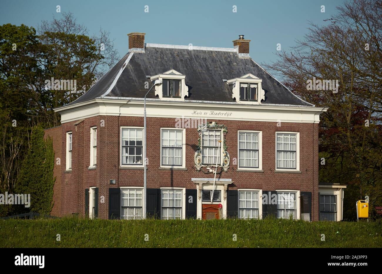 Haus in Kinderdijk (Huis te Kinderdijk Alblasserdam, Niederlande) Stockfoto