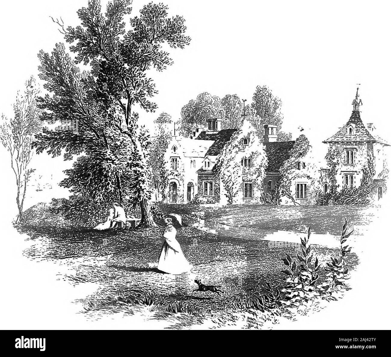 Das Leben und die Briefe von Washington Irving. Die meisten jeder aber onenear Nachbar; während er seither unwissentlich um ihn herum ein Httlecommunity, deren elegante Sitze, Öffnung in jedem anderen bymutual Verflechtung Straßen, form, was aussieht hke einen großen kostenlosen Immobilien, auf der Zeit genannt - Tabellen der Eisenbahn durch den ehrenvollen Namen Irvington. Aber auch innerhalb der immer größer werdenden Kreis von seinen vielen Nachbarn, dem genialen oldKniccurbocker lebt noch immer in den Ruhestand und unterhält seine Gäste, withinecho Entfernung von Sleepy Hollow, ohne Gedanken, und fast withoutknowledge, wie die große Welt gesammelt Stockfoto