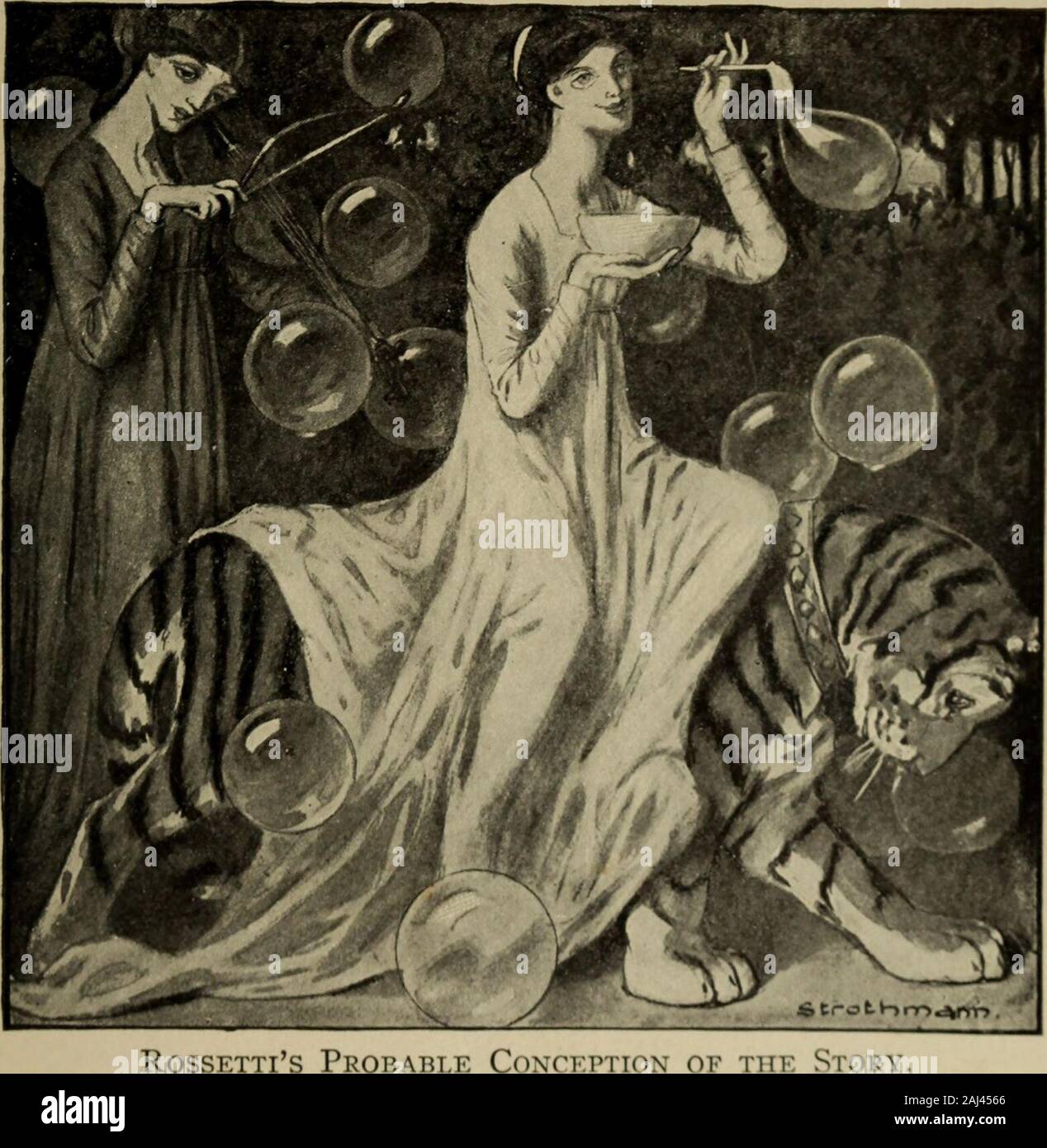 Die Carolyn Brunnen jahr Buch des alten Favoriten und neuen Phantasien für 1909;. Wie Sie dargestellt in chaucers Tag. Anon, wie Es bifel, bak aus dem rydeTher kam, seine sadel hangen doone bisyde, The Tyger. Auf seinem countenaunce der whyleTher ben behelde eine gladnesse und eine Smyle. Auch wenn Austin Dobson gewählt hatte weg zu werfen, um die Sache intriolet Form: eine Rechtfertigung des himerick - iCjutinued). Sie ging für eine Fahrt, die junge Dame von Niger; ihr Lächeln war ziemlich wideAs sie W^nt für eine Fahrt; aber sie kam zurück nach innen, Mit dem Lächeln auf dem Tiger! ging Sie für eine Fahrt. Die junge Dame von Niger.. RossETTis pro Rosse Stockfoto