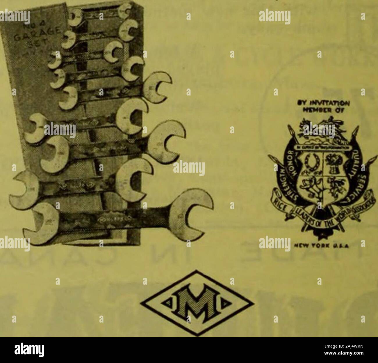 Hardware merchandising September-dezember 1919. r-s*. FRANK MOSSBERG CO.WRENCHSMITHS FÜR 20 YEARSATTLEBORO, Masse. Usa Dezember 13, 1919 HARDWARE- UND METALL 145 Stockfoto