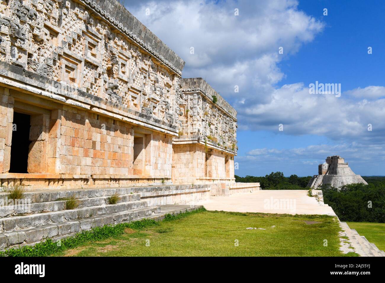 Maya Archäologische Stätte Uxmal, Yucatan, Mexiko Stockfoto