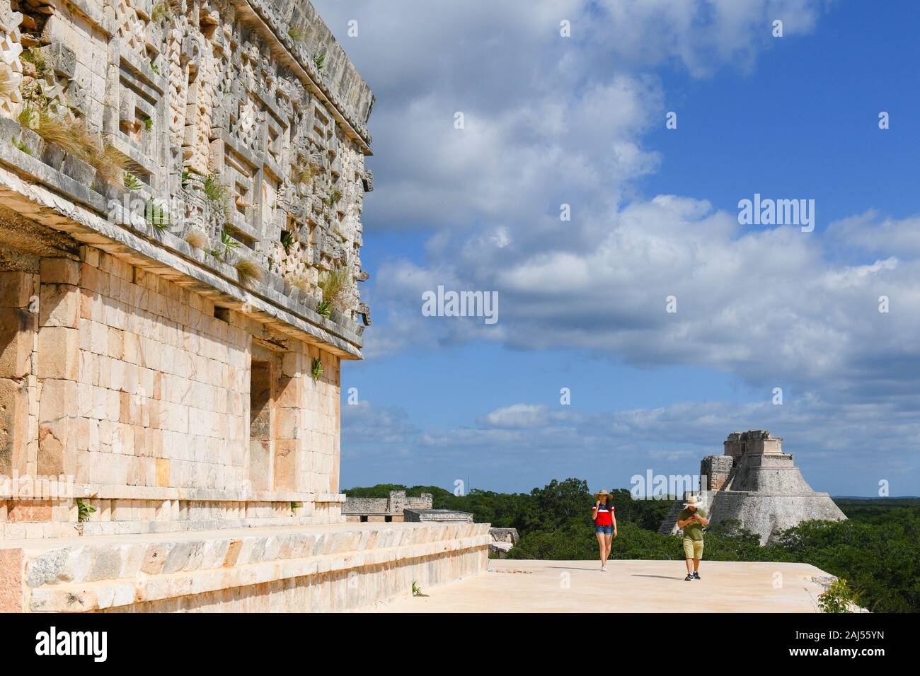 Maya Archäologische Stätte Uxmal, Yucatan, Mexiko Stockfoto