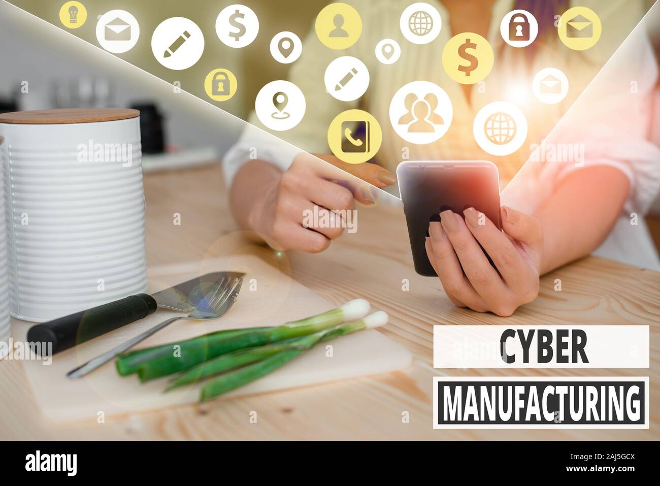 Schreiben Hinweis Übersicht Cyber Herstellung. Business Konzept für transformative Konzept, welches die Übersetzung der Daten Ziele Stockfoto