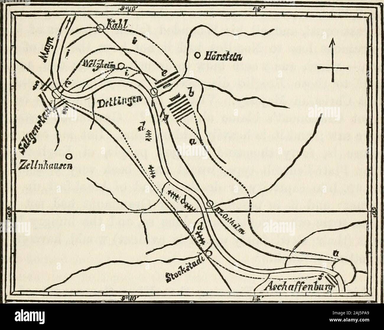 Die Geschichte von Friedrich II. von Preußen, genannt Friedrich der Große. Und immer wieder, in Richtung Welzheim, Kahl, andthose zwei Brücken der Seine. Die flamy Französisch [holzigen fireburning tiefer und tiefer, gegen anthracitic glühende brighterand Heller] gefunden, sie hatten eine schlechte Zeit; -, in der Tat gefunden, dass man es nicht stehen; und purzelte schließlich ingreat Wildbäche, über die Brücken auf der Mayn, viele springen 1 (Euvres de Frederic (iii. 14): Vergleichen Sie anonym, Leben des Herzogs ofCumberland (s. 64 u.); Hendersons Leben von dito;&C. Schlacht von DETTINGEN. 257 CHAP. V. 27.Juni 1743. In die Biver, Stockfoto