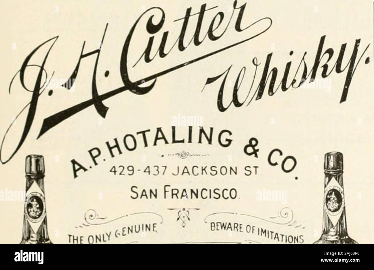 Pacific Wein und Geist. Cognac 10.00 11.00 ST. HUBERT WEINBERG. Claret, Cabernet" 8,00 * 9,00 Sauterue 8,00 0,00 Cognac 12,00 13,00 KOHLEK & FROHLING. 601 Folsora Street, San Francisco Riesling * 4,00 $ 4,50 Hock.. 3,50 4,00 4,50 5,00 Gutedel Sauterne 4.50 5.00 Zinfandel 3,75 4,25 Zinfandel, Alt 4. Buigiindv,50 5,00 4,00 4,50 Superior Port 10.00 Sherry 7,50 Angelica 6,00. Madciia Miiseatel 6,00 6,00 Malaga 6,00 Brandy 10.00 C. M. MANN, (Nachfolger von I. DeTurk.) Ollice und Keller 216-21 S Saerameii San Francisco. Cognac, XXXX., (Quarts). • XX Tentuiier Port J Trous - Eau Po Stockfoto