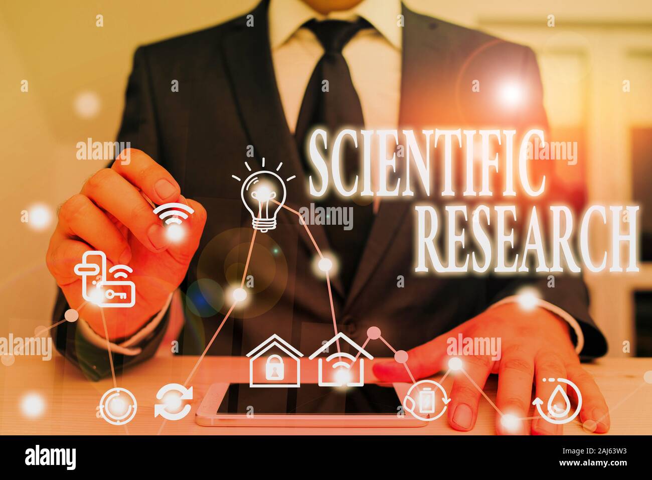 Text Zeichen zeigt die wissenschaftliche Forschung. Business Foto präsentieren methodische Studie zu beweisen oder eine Hypothese widerlegen. Stockfoto