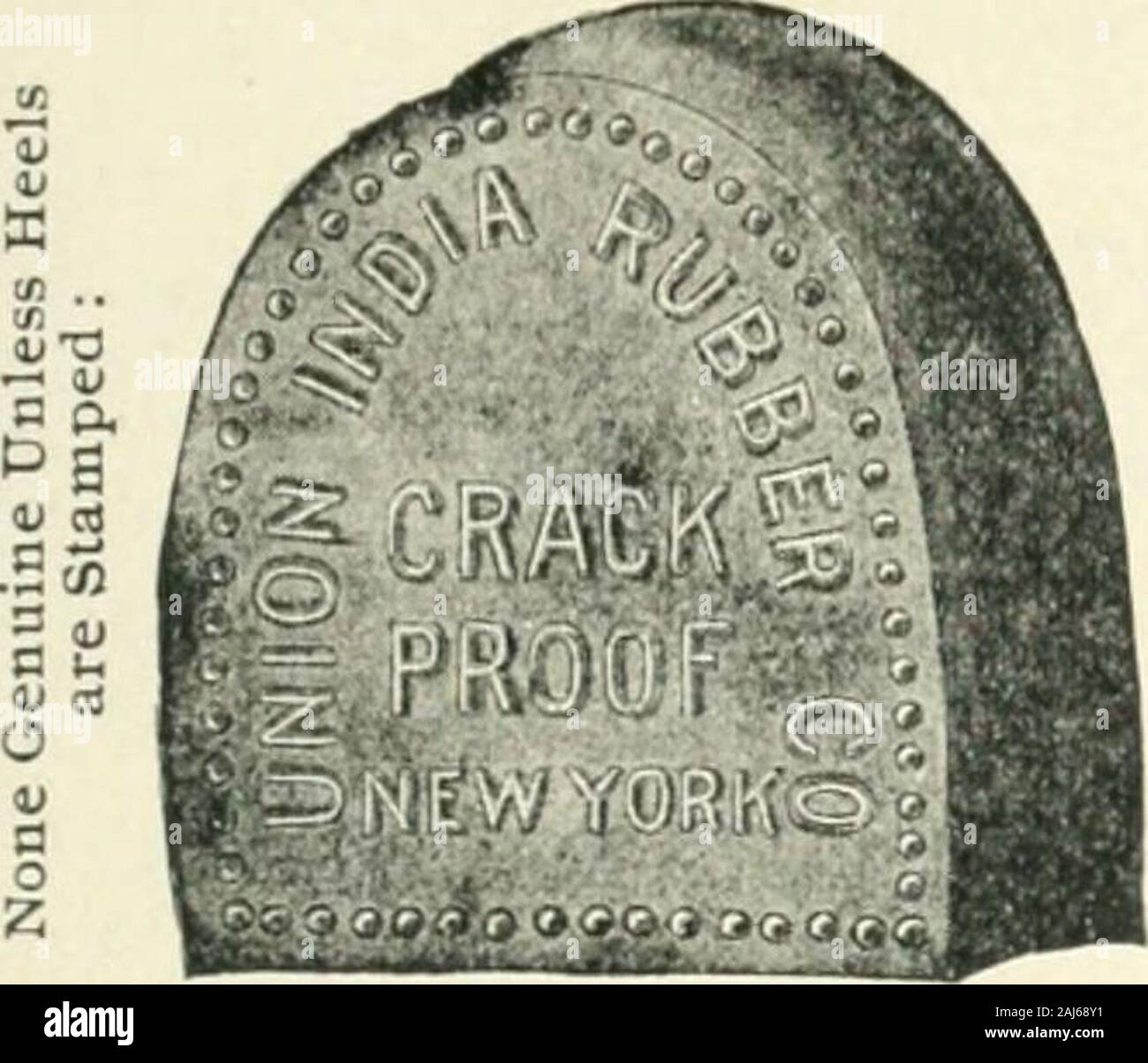 Zu den Klondike Gold Fields: und andere Points of Interest in Alaska. Wird nicht verziehen. Licht und praktisch. Gewicht nur 17 Pfund. Eine volle Linie der... Bergleute Tools, Hardware, Werkzeuge, etc. Großhandel Haus der pazifischen Küste. BAKER 8 e HAMILTON, SAN FRANCISCO, Kalifornien. Goodyear Gummi Waren für den Klondike. HIP RU 8 BER STIEFEL FÜR BERGARBEITER. Knacken der Beweis. Baumstumpf. Stellen Sie sicher, dass die Hekl eingestanzt ist: Achten Sie darauf, dass die Ferse eingestanzt ist. Cutsrepresent Briefmarken auf die Fersen, auch Knien. Ofimitations Vorsicht. Stockfoto