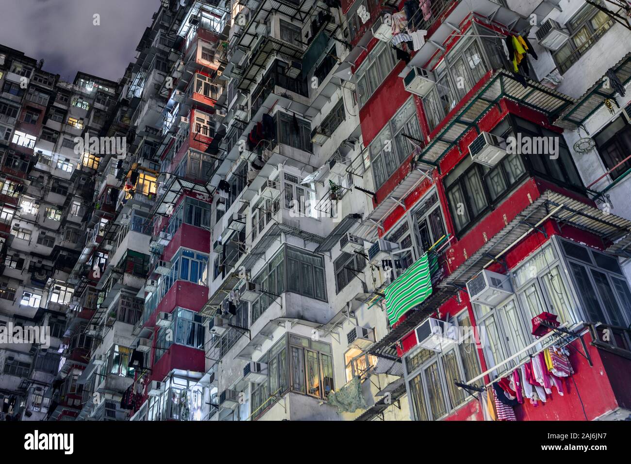 Montaine-Mansion Quarry-Bay - Hong Kong. Auch bekannt als die "Monster-Gebäude - "es ist eine berühmte-tourist-Lage. Stockfoto