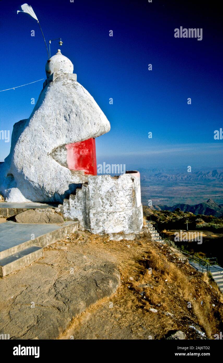 Atri Rishi Tempel in Guru Shikar, die höchste Stelle in Rajasthan Stockfoto