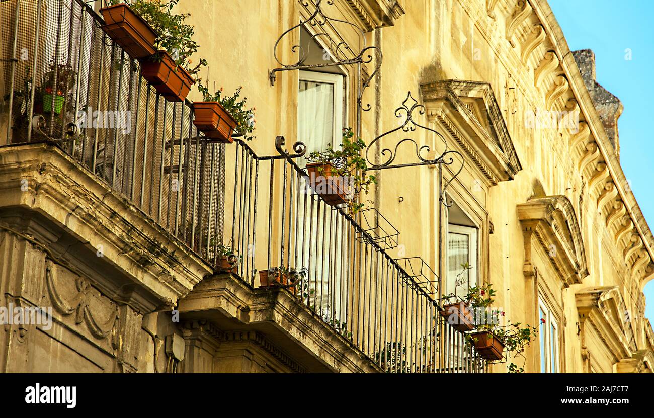In der Altstadt von Lecce Apulien Italien Stockfoto