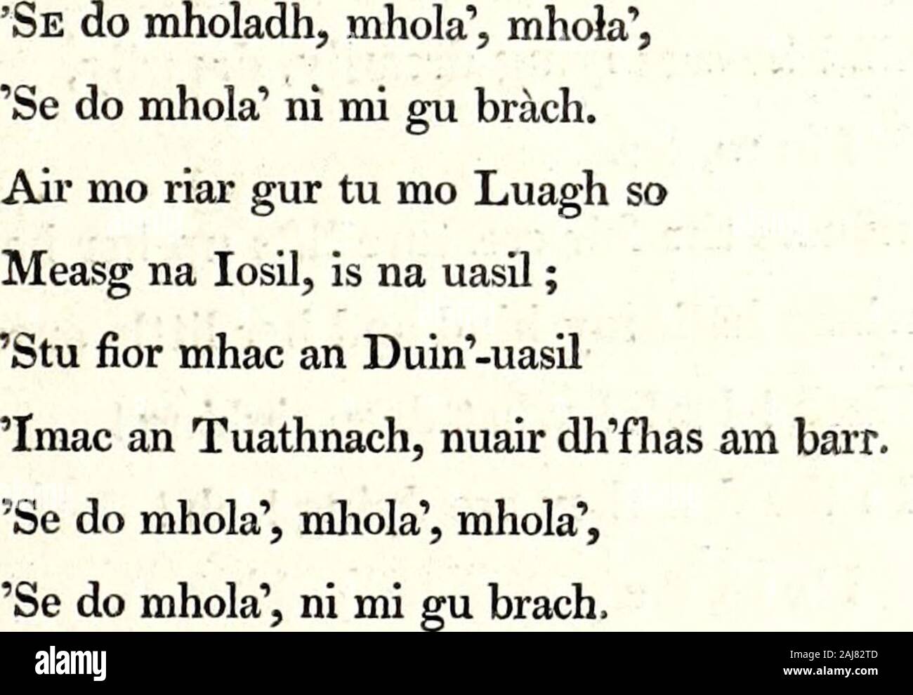 Den albyn der Anthologie, oder eine ausgewählte Sammlung der Melodien & vocal Poesie eigentümliche nach Schottland & die Inseln: bisher unveröffentlichte. gt; ft * 1 I G I Jj Stii fior mhac eine Dnin* -N-t m i Ro-NALD, der Stolz von ihnen alle? Sie sahen ihn K" I I g = 3 I I-L-Ny-j-tn 1 3 t m 3 = tt = u   asil Smac eine Tuanach. nuairdhttias Barr bin. 3t.  RV fallen. . Lira phant in vie zu Ry m-i U-fL. = 3=&iJ1E i r*-r*. *1:? ? ?=f=*-p - ich?r-m? -1-4-i-^* 1 i X-L : ii i II unsere Helden zurück. Geschrieben von William Smyth, Esq. Von CAMBRIDGE. Unsere Helden kehren, denn der Kampf ist gewonnen, und die Begrüßung des Verkehrs, Stockfoto