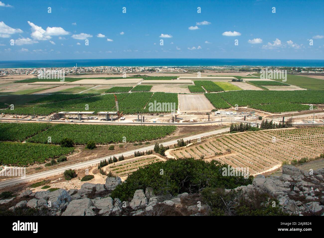 Landschaften der Küsten-tiefland in Israel. Stockfoto