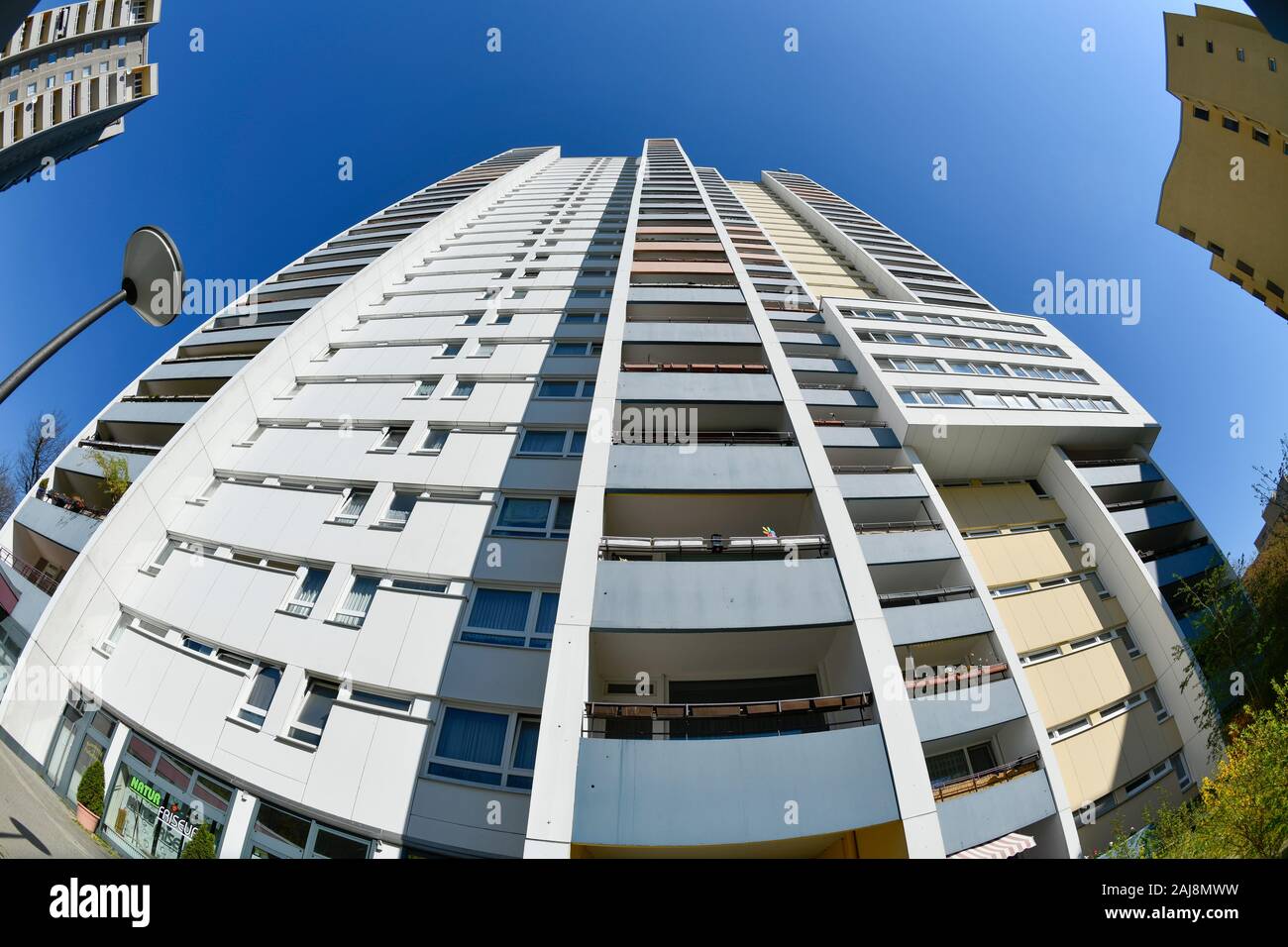 Wohnhochhaus Ideal, Fritz-Erler-Allee 120, Gropiusstadt, Neukölln, Berlin, Deutschland Stockfoto