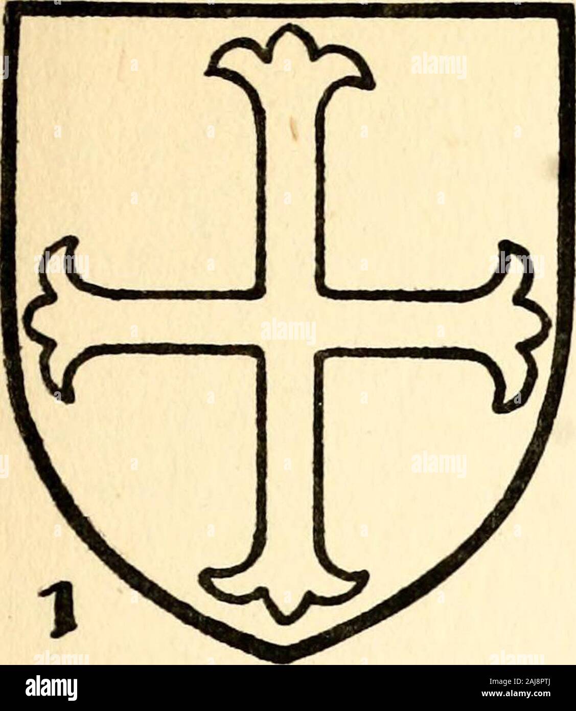 Eine Geschichte der Kirche von St Giles, Northampton. ver setzte sich auf der englischen Bank, die nicht nur tief in seinem Beruf auskennen, aber der spotlesspurity und vollkommene Gleichgültigkeit.* Sir Wm. heiratete Joan, Tochter von Sir Gerard de Braybrook, den Margaret seiner Frau, seiner Tochter und Erbin von J. de Longville. f Schild 4. Thorpe. Chequy oder und Azure eine fess Hermelin.[Dieses Schild tritt mehrmals in beide Manuskripte]. Schild 5. Thorpe wie oben, kasernierung Gules eine chevronazure zwischen drei Hirsche Köpfe argent. (Dies ist für obviouslya Fehler Es konnte nicht eine Chevron Azure auf einem fieldgules sein). [1614 MS]. Shi Stockfoto