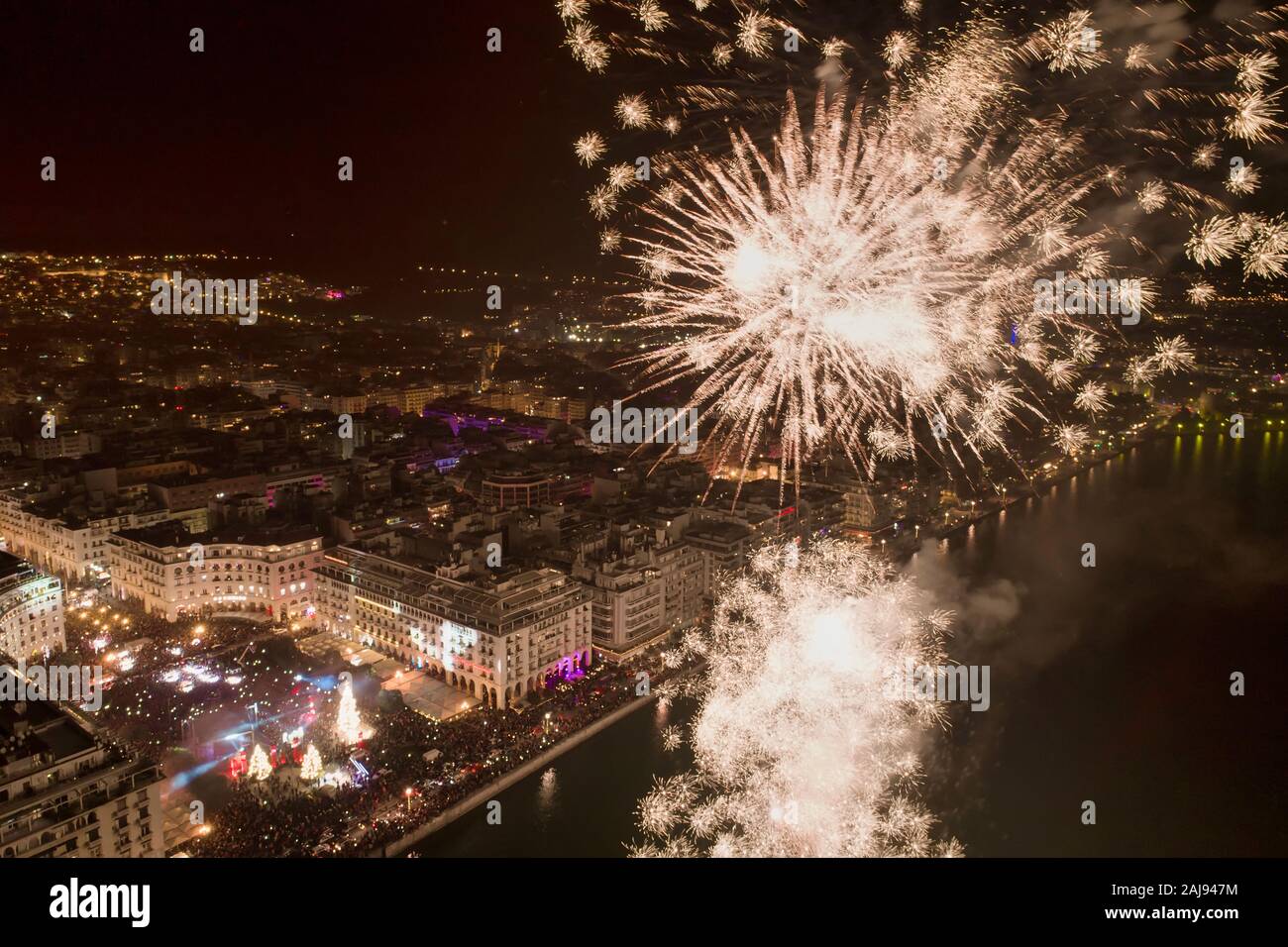 Luftaufnahme von Aristotelesplatz von Thessaloniki im Norden