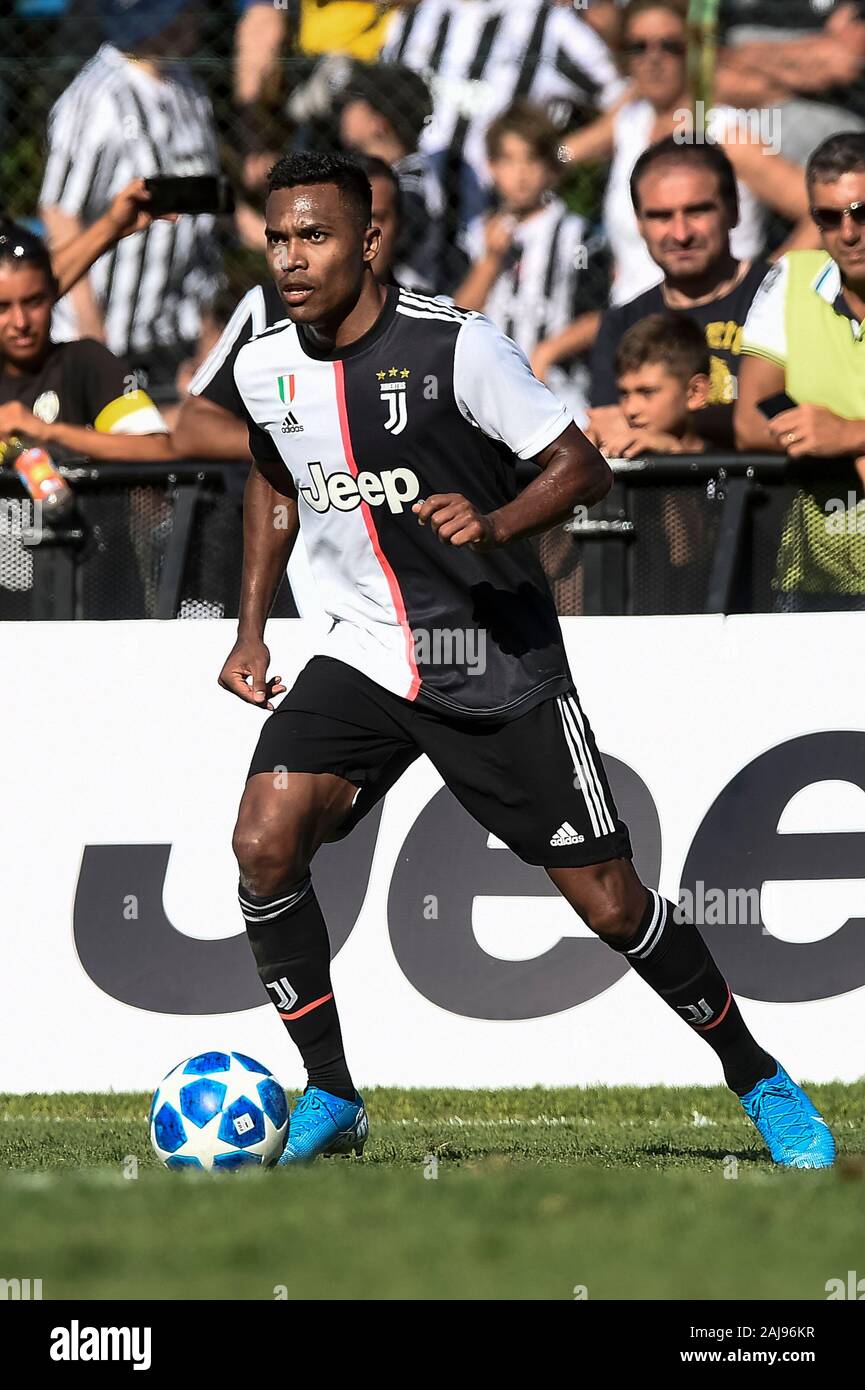 Villar Perosa, Turin, Italien. 14. August 2019: Alex Sandro von Juventus Turin FC in Aktion während der Vorsaison Freundschaftsspiel zwischen FC Juventus und Juventus Turin U 19. FC Juventus gewann 3-1 über juventus U 19. Credit: Nicolò Campo/Alamy leben Nachrichten Stockfoto