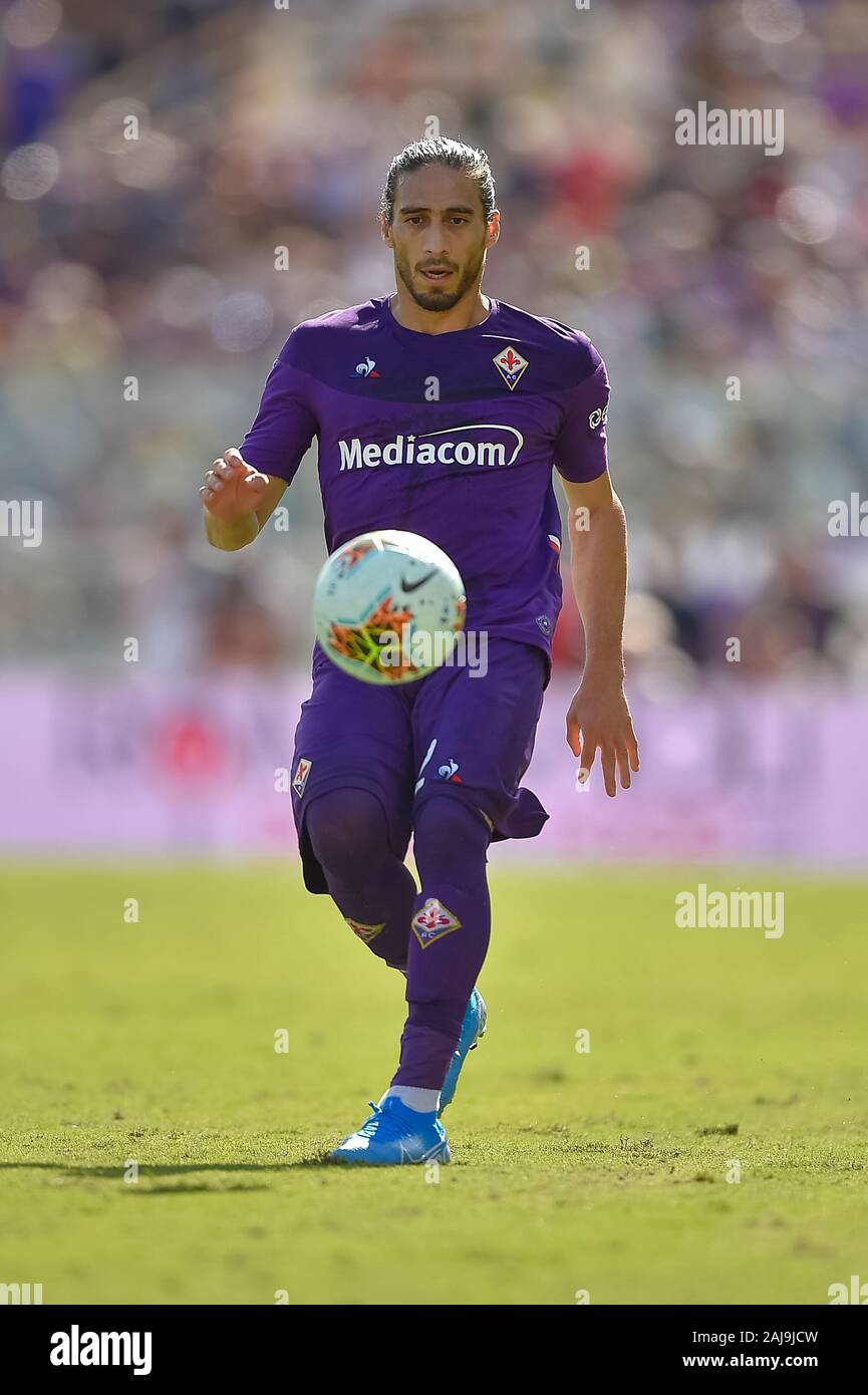 Florenz, Italien. 14. September 2019: Martin Caceres von ACF Fiorentina in Aktion während der Serie ein Fußballspiel zwischen ACF Fiorentina und Juventus Turin. Das Spiel endete mit einem 0:0 unentschieden. Credit: Nicolò Campo/Alamy leben Nachrichten Stockfoto