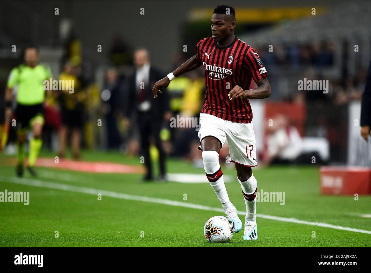 Mailand, Italien. 21. September 2019: Rafael Leao des AC Mailand in der Serie A Fußballspiel zwischen AC Mailand und FC Internazionale. FC Internazionale gewann 2-0 über AC Mailand. Credit: Nicolò Campo/Alamy leben Nachrichten Stockfoto