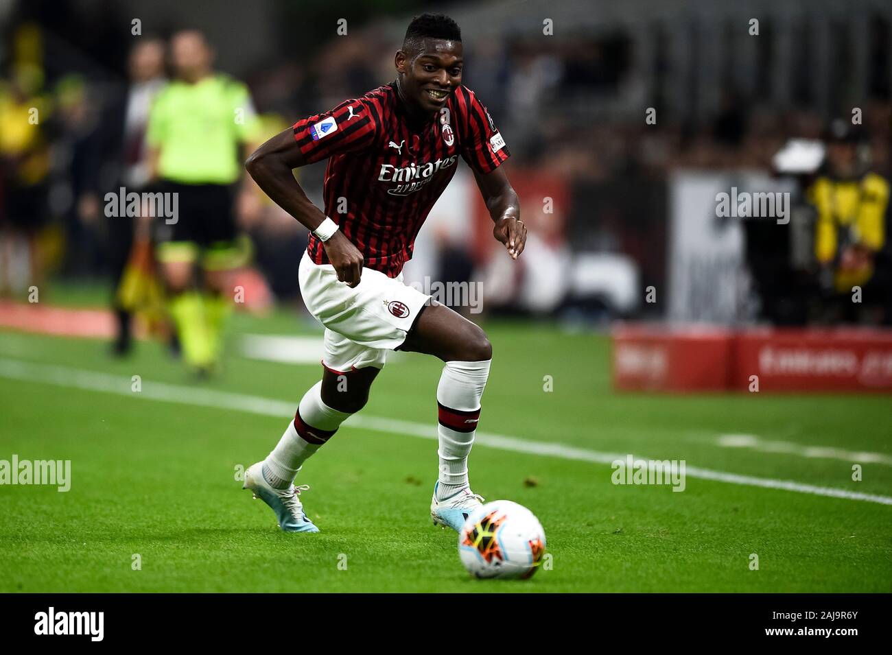 Mailand, Italien. 21. September 2019: Rafael Leao des AC Mailand in der Serie A Fußballspiel zwischen AC Mailand und FC Internazionale. FC Internazionale gewann 2-0 über AC Mailand. Credit: Nicolò Campo/Alamy leben Nachrichten Stockfoto