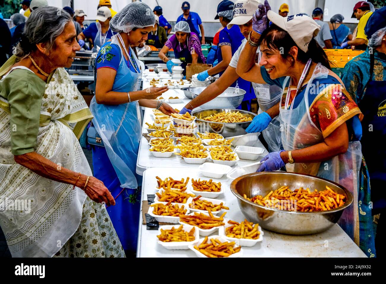 Küche janmashtami hinduistische Fest, Watford, u Stockfoto