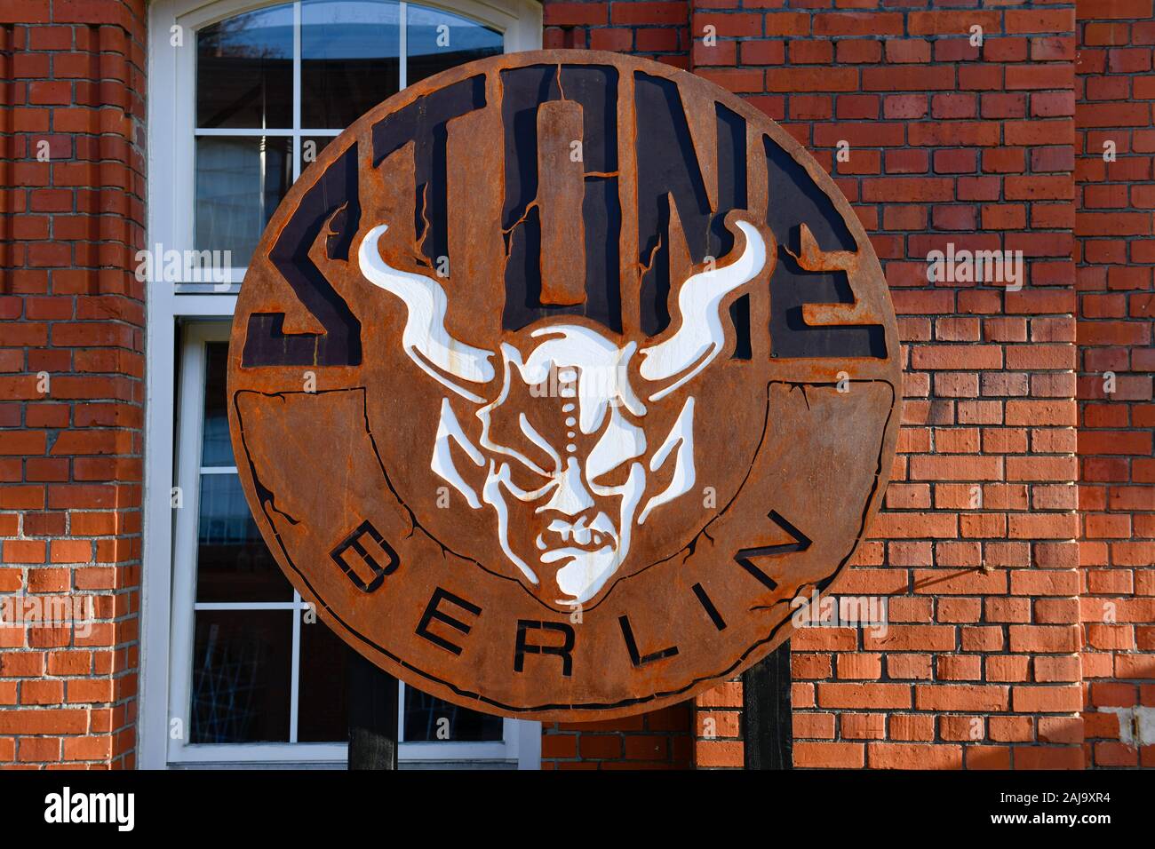 Handwerk Bier Brauerei Stein Brauen, Marienpark, Lankwitzer Straße, Mariendorf, Tempelhof-Schöneberg, Berlin, Deutschland Stockfoto