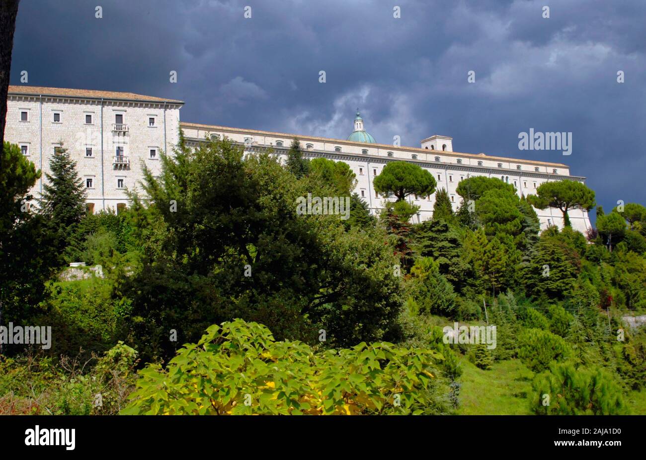 Benediktiner Abtei von Monte Cassino, Montecassino, Terracina, Latium, Italien, Europa Stockfoto