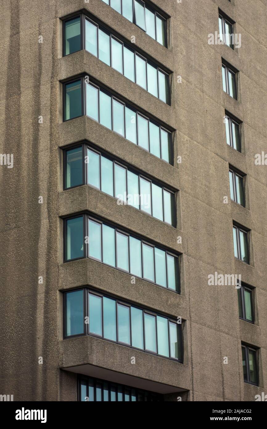 Blake Turm, Barbican Estate, brutalist architecture London, Großbritannien Stockfoto