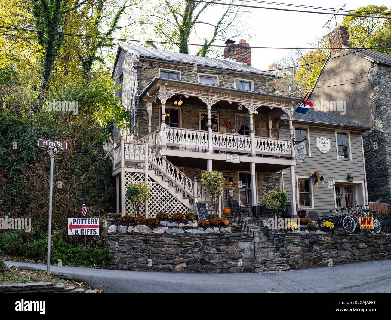 Das Town Inn in Harpers Ferry West Virginia Stockfoto