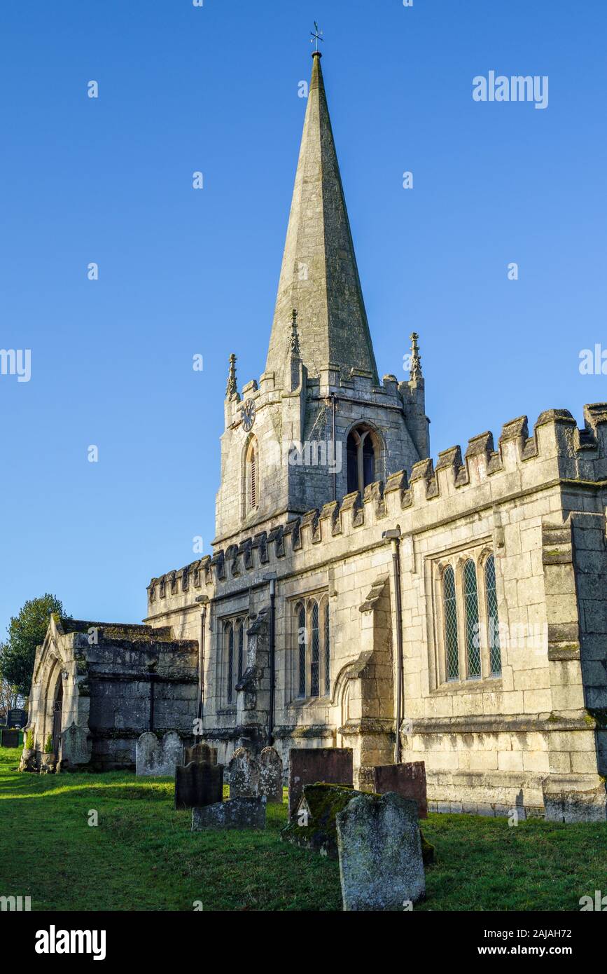 Scrooby North Nottinghamshire, England, UK. Die Pilgrim Fathers 400-jährige Jubiläum 2020. Sanit Wilfrids Kirche Scrooby Stockfoto