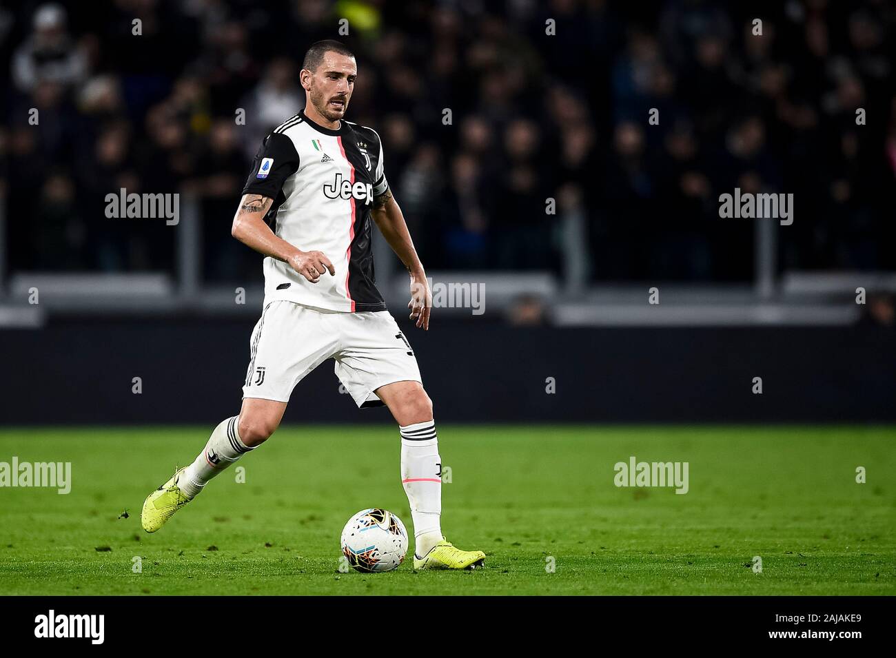 Turin, Italien. 19. Oktober, 2019: Leonardo Bonucci von Juventus Turin FC in Aktion während der Serie ein Fußballspiel zwischen Juventus FC und FC Bologna. FC Juventus gewann 2-1 über FC Bologna. Credit: Nicolò Campo/Alamy leben Nachrichten Stockfoto