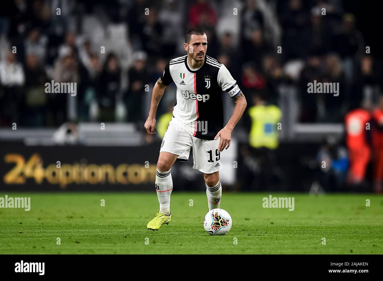 Turin, Italien. 19. Oktober, 2019: Leonardo Bonucci von Juventus Turin FC in Aktion während der Serie ein Fußballspiel zwischen Juventus FC und FC Bologna. FC Juventus gewann 2-1 über FC Bologna. Credit: Nicolò Campo/Alamy leben Nachrichten Stockfoto