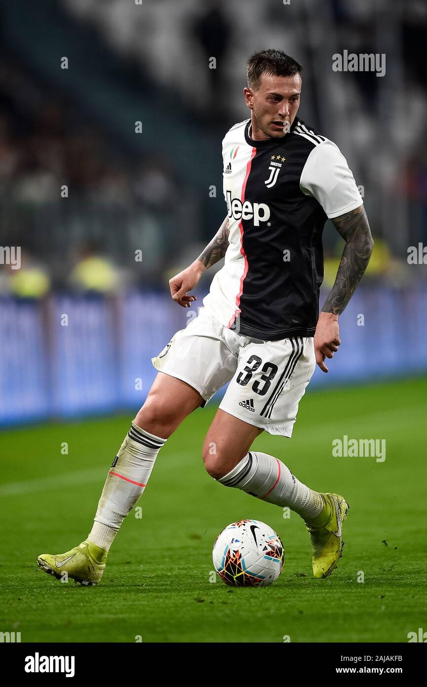Turin, Italien. 19. Oktober, 2019: Federico Bernardeschi von Juventus Turin FC in Aktion während der Serie ein Fußballspiel zwischen Juventus FC und FC Bologna. FC Juventus gewann 2-1 über FC Bologna. Credit: Nicolò Campo/Alamy leben Nachrichten Stockfoto