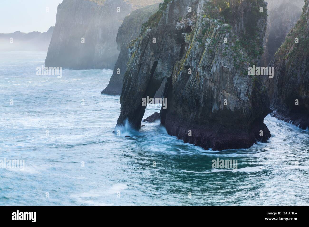 El Pindal, Ribadedeva rat, Kantabrischen Meer, Asturien, Spanien, Europa Stockfoto