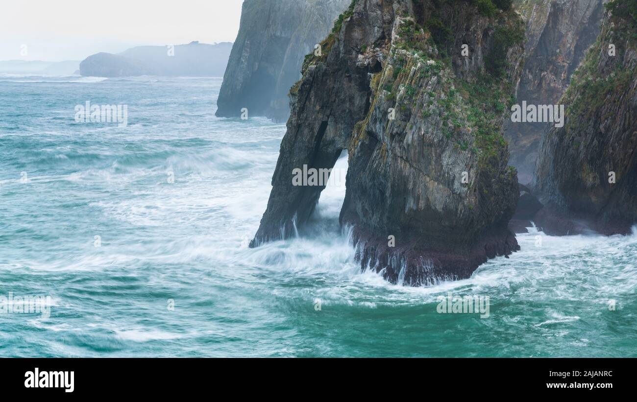 El Pindal, Ribadedeva rat, Kantabrischen Meer, Asturien, Spanien, Europa Stockfoto