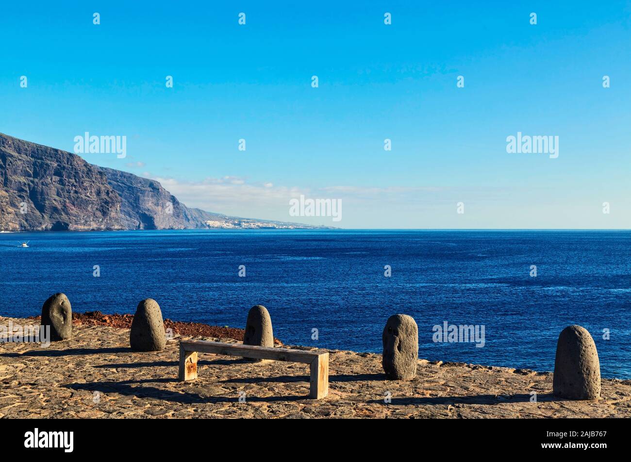 Blick auf die Berge in der Nähe von Punto Teno Leuchtturm im Norden - Westküste von Teneriffa, Kanarische Inseln Stockfoto