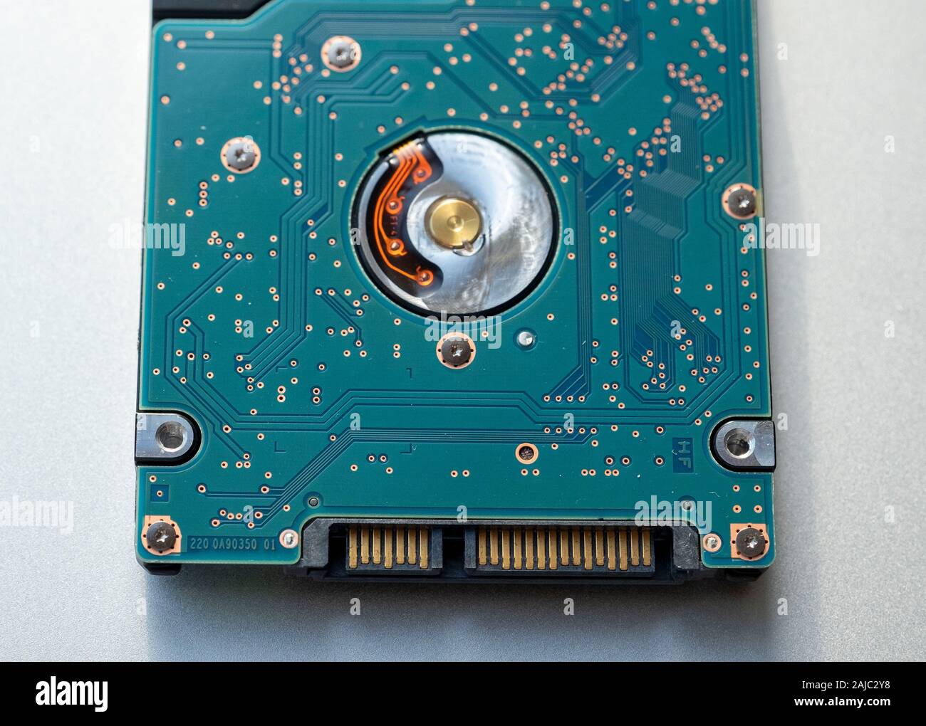 Close up of an Internal hard drive from an Apple iMac computer. Stockfoto