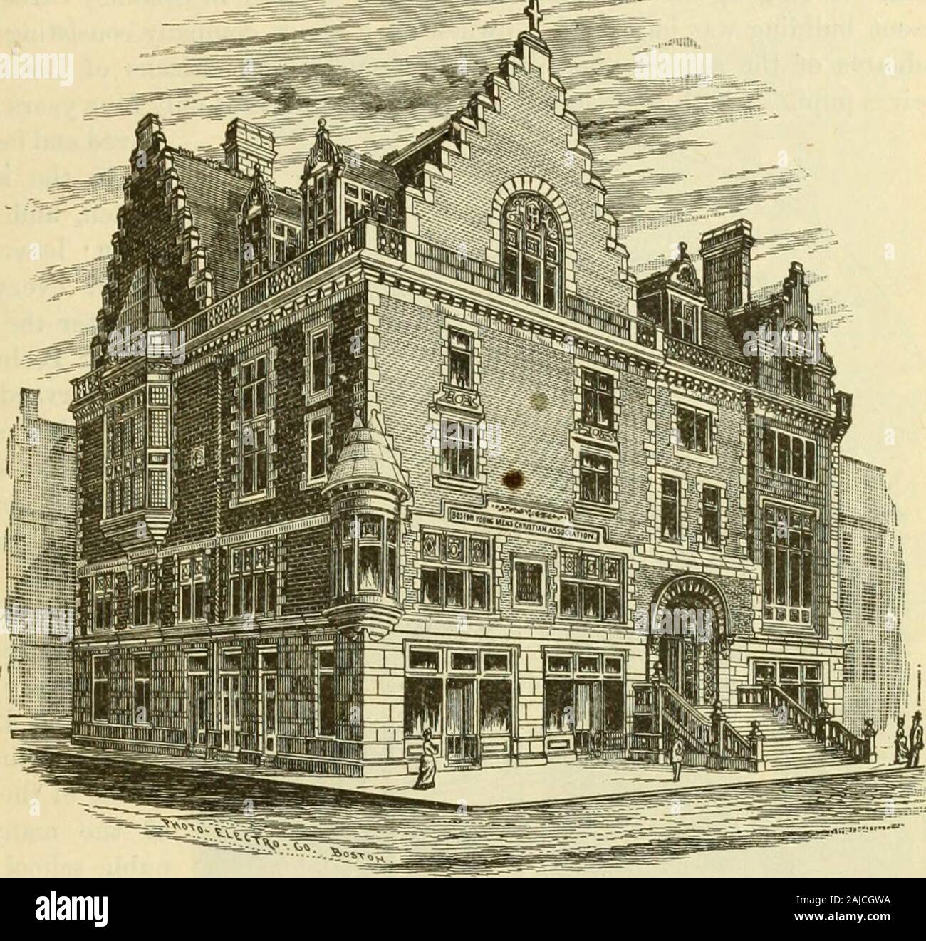 Boston abgebildet;. BOSTON dargestellt. 59 Christliche Vereinigung, die 1883 abgeschlossen wurde. Es ist ein strnctnre Archi-tecturally Fein, gebaut von Backstein mit Stein verkleidet. Die wichtigsten en-trance auf der Boylston Street ist durch eine massive Steintreppe angefahren. Das Gebäude beherbergt die Rezeption, Lese- und Vortragsräume, Stuben, eine largehall in der Lage Bestuhlung über tausend Personen, und eine reichliche und gründlich. Junge Mens christliche Vereinigung. Neue Gebäude. ausgestatteten Fitnessraum. Die Empfänge, Vorträge, Lesesäle, Klassen, socia- bles, und Gymnasium, das ein beliebter Ferienort für Stockfoto