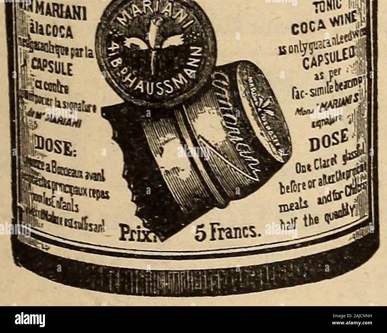 Die medizinischen und chirurgischen Reporter. STANDARD COCA VORBEREITUNGEN. Durch die MedicaiProfession seit 1863 eingeführt. VIN MARIANI (Wein), ELIXIR MARIANI (CordialTHE MARIAM (Extr. Flüssigkeit), PASTETE MARIANI (Raute), PASTILLEN MARIANI (Raute), (Coca und Kokain). IIVIPORTANT New York, 52 W. 15 St. mit dem ärztlichen Beruf: häufige Beschwerden fromphysicians und Patienten, und Ärger regardingdisappointment causedby Imitationen und Substitutionen (sog. Coca Weine), zwingen uns desirousof torespectfully bitten Ärzte verschreiben Unsere ich^ ine, auf ^f Mariani, festlegen und beeindrucken auf patientsto o akzeptieren Stockfoto