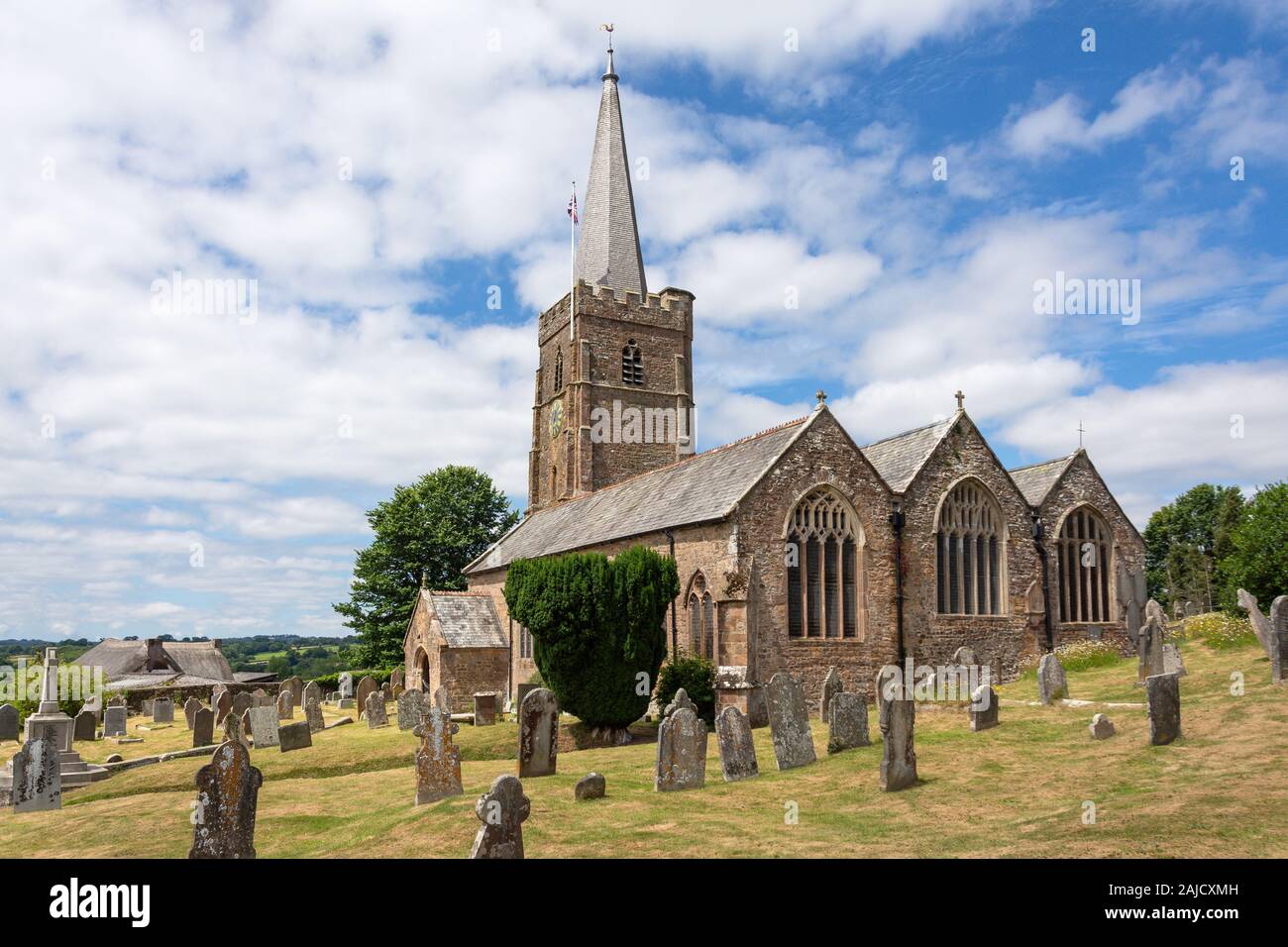 Der hl. Johannes der Täufer Kirche, Church Lane, Hatherleigh, Devon, England, Vereinigtes Königreich Stockfoto