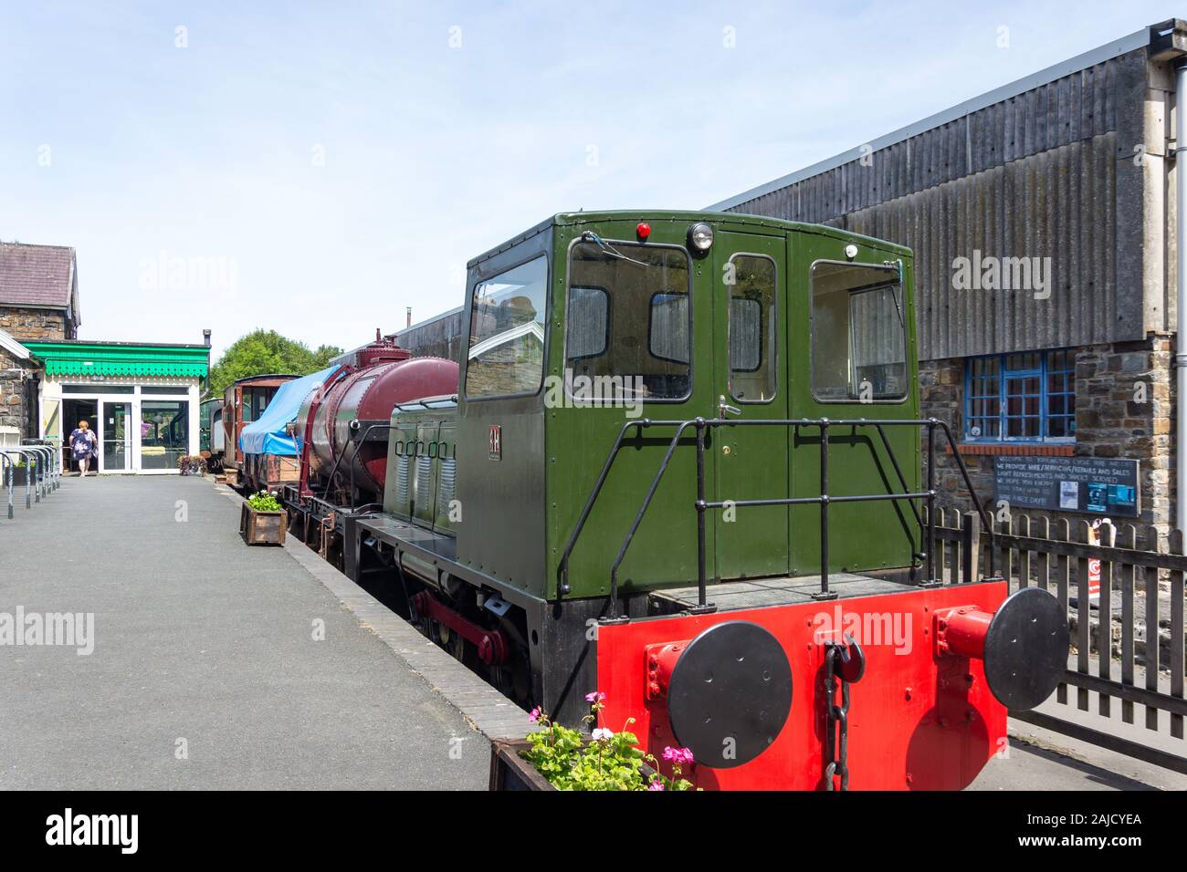 Tarka Tal Torrington Bahnhof (jetzt 'Puffing Billy', Cafe), Bahnhof Hügel, Torrington, Devon, England, Vereinigtes Königreich Stockfoto