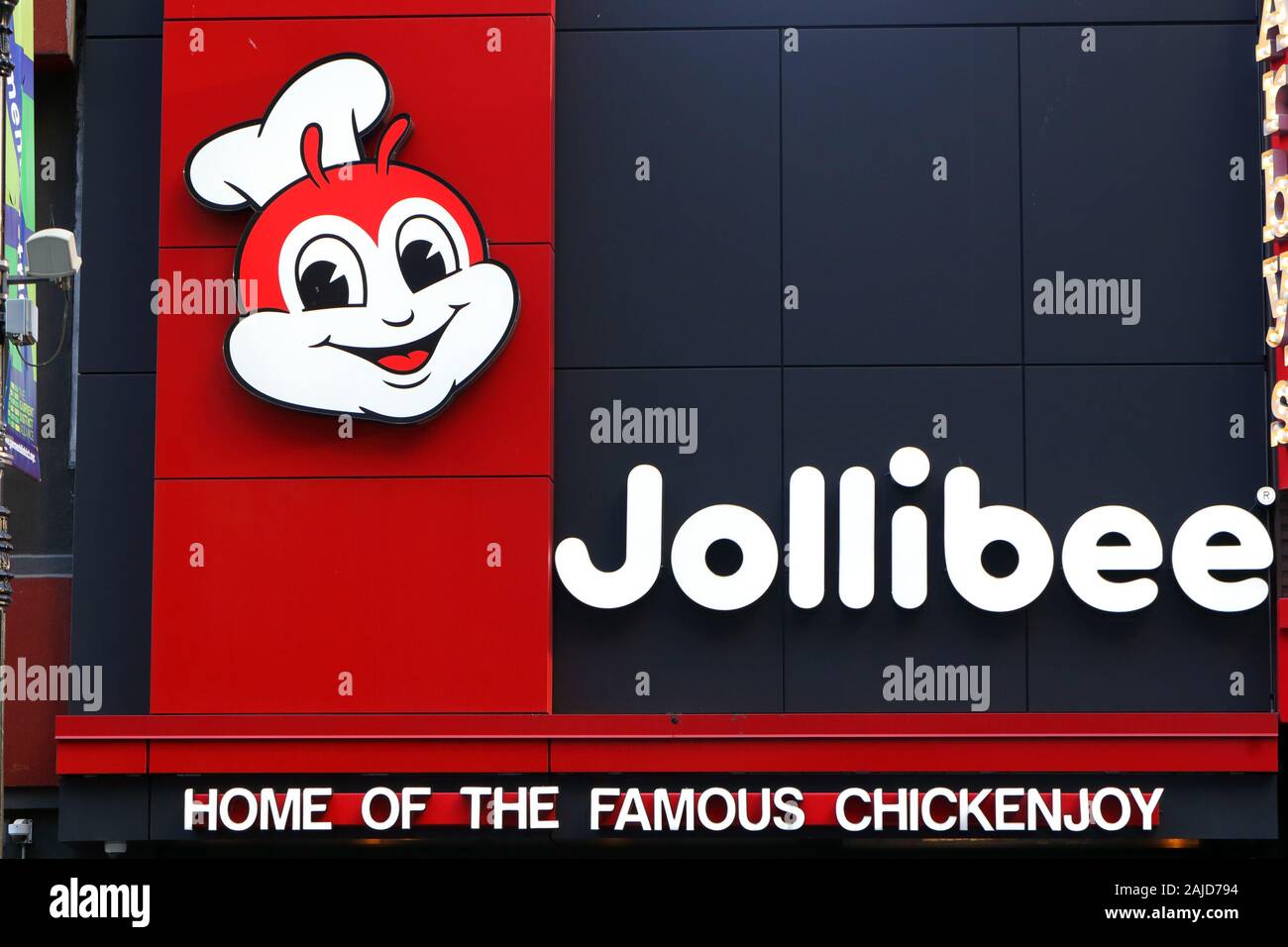 Eine gigantische Logo von jollibee's in Ihrem Store in New York, NY, USA Stockfoto