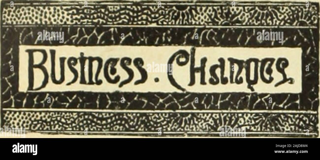 Kanadische Lebensmittelhändler Januar-Juni 1892. 24 DIE KANADISCHE EINKAUFSMÖGLICHKEIT. Verkäufe oder anhängig. Die allgemeine Bilanz der Mühlen & Co., Holland, Ontario, steht zum Verkauf. Die allgemeine Bilanz der Fred Fuller, London, Ontario, ist für den Verkauf im Wege der Ausschreibung. Die allgemeine Bilanz der A.E. Goodeve, Han-über, Ontario, ist am theioth inst verkauft zu werden. Herr D.H. Grand verkauft der insolventen stockof R. J. McLaughlin, von Wallaceburg, yester - Tag nachmittag für 65 Cent auf den Dollar. Brunton verkauft auch eine bankrotte bestand bei 39&gt; £ c auf dem Dollar. Am Dienstag die Aktie unter den in-Solvenz von R. S. Gallagher, Obst und fishmerchant, König und Jarvi Stockfoto