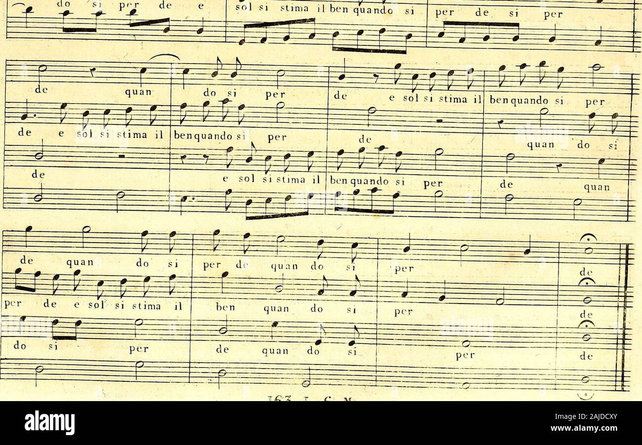 Primizie di Canto Fermo. È = $ ^ = £^ à Sol si stima Il ben Quando si s^É ^^É pro De si Pro. 6.3 L. G. M270 STIL DE CHAMBRE TR01 SIEME ESPECE CANTATESlV cantates Accomyagnees. Adagio ein Tempo DelSf AlessandroSCARLATTI y-r, -, [, l Stockfoto