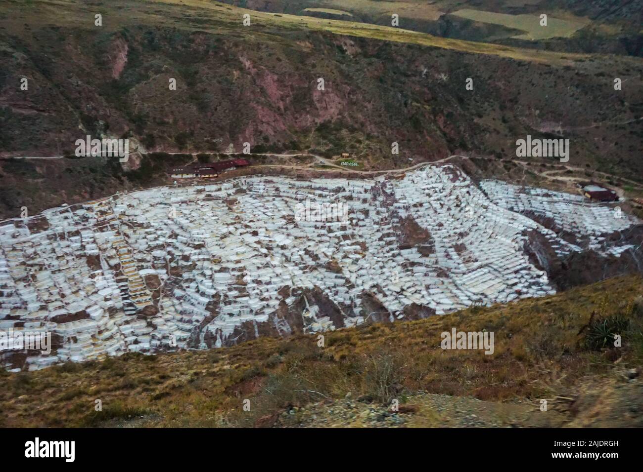 Salineras de Maras Peru Cusco Stockfoto