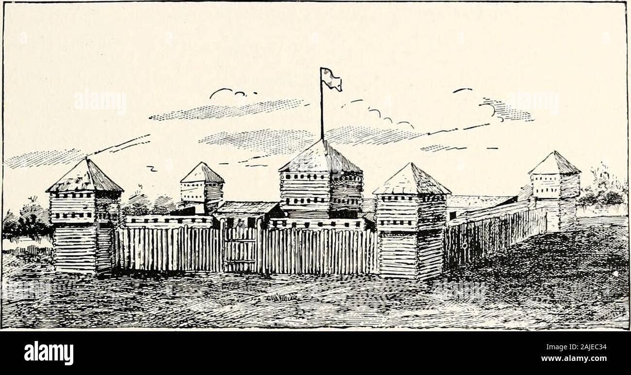 Eroberung des Landes im Nordwesten des Flusses Ohio, 1778-1783: und Leben der Gen George Rogers Clark. rt, Baley in der Mitte. Besteht Ungewissheit darüber, wenn diese Festung errichtet wurde, und nach dem sie benannt wurde. Pioneer reynoldss Historvof Illinois sagt, daß es im Jahre 1769 errichtet wurde, und seinen goodspeeds - Tory von Knox County, Indiana, sagt, daß es genannt wurde von Jean inhonor Sacqueville, eine französische Händler und Soldaten, der durch die Detroit französische Pelz beschäftigt war. Es sagt auch behauptet wird es gebaut wurde, wie earlv als 1713.* Der Autor ist der Meinung, dass zwischen den beiden datesmentioned, dass der Gouverneur Re Stockfoto