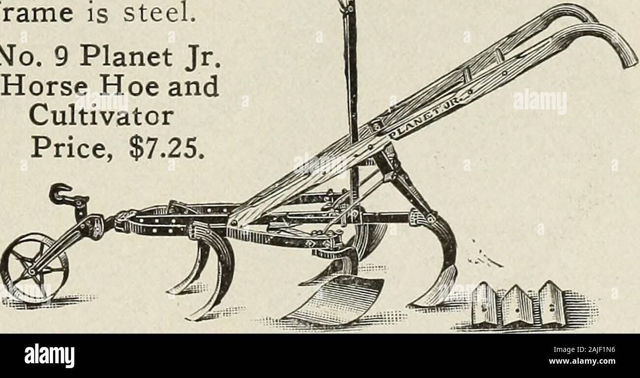 Schultz der Samen: 1913. Der Planet Jr. Double Rad Hoes sind thegreatest Kultivieren von Werkzeugen in der Welt für everygrower der Garten Pflanzen aus Samen gebohrt. Sie mehr tun und es besser und einfacher thancan möglicherweise auf andere Weise erfolgen. Theframe ist Stahl. Nr. 9 Planeten Jr Pferd andCultivatorPrice, $ 7,25 Hoe.. Keine andere Pflege der Maschine ist so wie der Planet widelyknown jr. Kombiniert Pferd Hoeand Grubber, für Sie im Einsatz thecivilized Welt ist. Es ist so stark wie towithstand unglaubliche Belastung gebaut, aber es ist Licht andeasy. PREIS LISTE VON ANDEREN PLANETEN JR. TOOLS. PLANET jr. Stockfoto