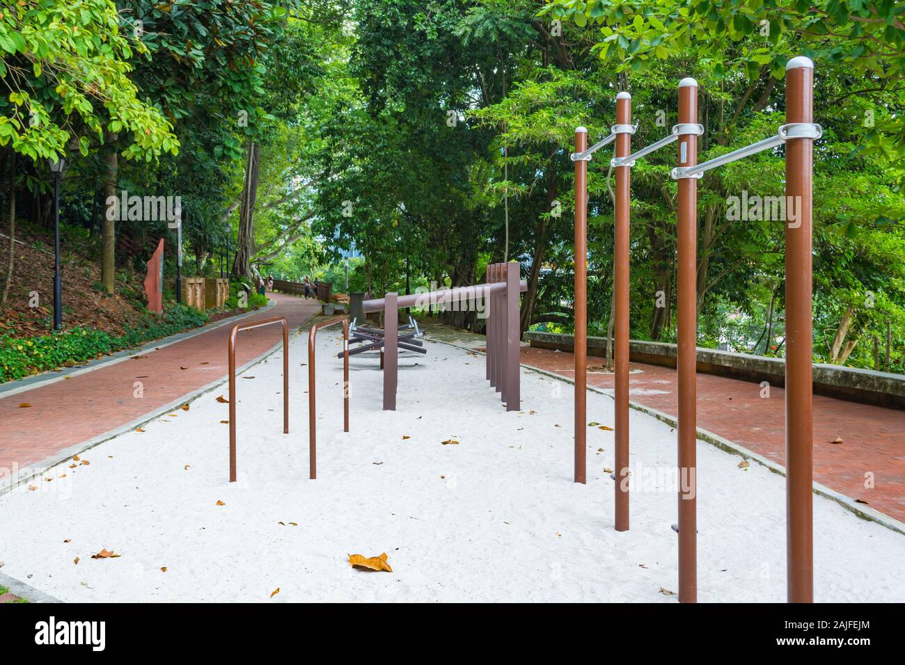 Übung Ausrüstung in Jubilee Park Singapur Stockfoto