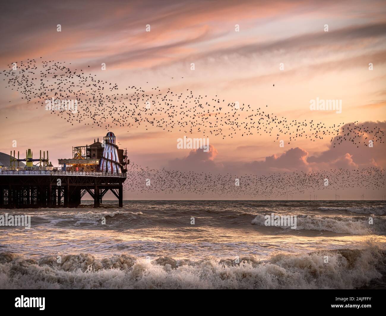 Skylarking im Palace Pier Stockfoto